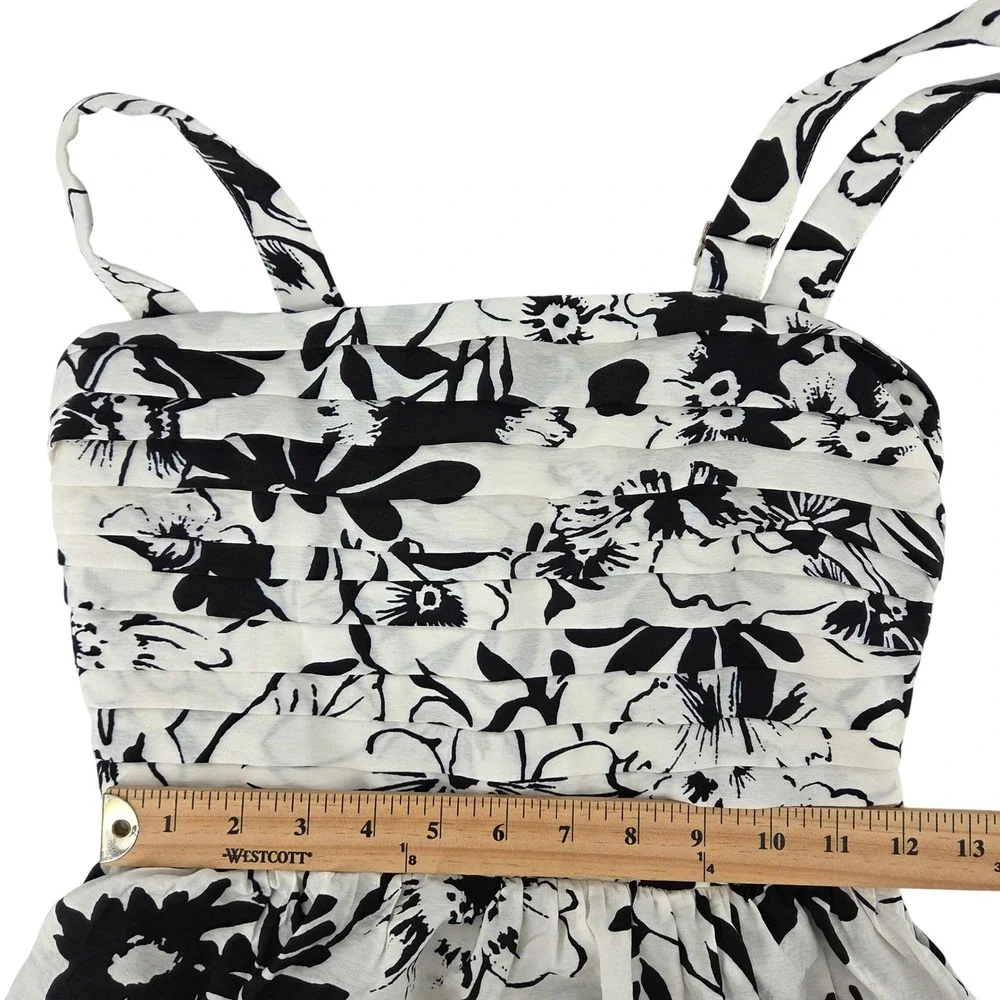 Abercrombie & Fitch‎ Emerson Maxi Dress SP White Black Floral Tiered Boho